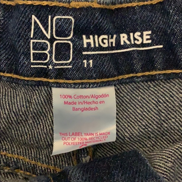 Two tone distressed jean shorts - Picture 2 of 2